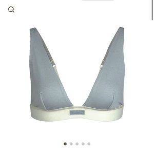 BNWT skims cotton rib plunge bralette in colour mineral